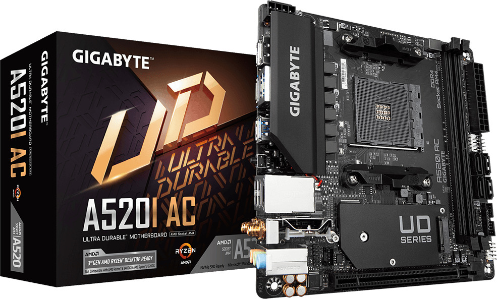 Gigabyte A520I AC rev. 1.0 Wi-Fi Motherboard Mini ITX με AMD AM4 Socket