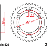 Rear sprocket Beta 2T/4T RR 250/300/350/450 / XTrainer 250/300 13-20 50 T JTR210.50 Enduro Expert 21050EE
