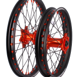 Enduro wheel set KTM/Husqvarna 21x1.60 ax 22mm / 18x2.15 ax 20mm orange hub Enduro Expert SRE2118OREE