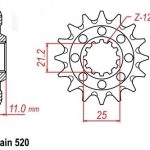 Front sprocket Husqvarna CR/WR/TC/TE 250/300/310/410/510/610 13 T JTF824.13SC Enduro Expert 82413EE