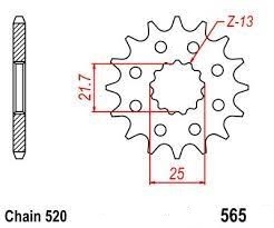 Front sprocket Yamaha WR-F/YZ-F 400/426/450 98-20 14 T JTF565.14SC Enduro Expert 56514EE