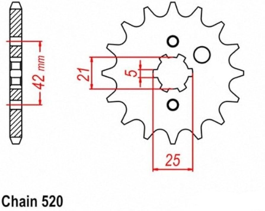 Front sprocket Kawasaki KX 250 87-98/ Yamaha YZ 250 77-98 13 T JTF569.13SC Enduro Expert 56913EE