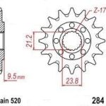 Front sprocket Honda CR 125/250/500 R / CRF 250/450 R / CRF 450 X 14 T JTF284.14SC Enduro Expert 28414EE