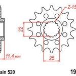 Front sprocket KTM LC4 400-690/ Duke/ Adventure/ SMC-R 16 T JTF1902.16SC Enduro Expert 124916EE