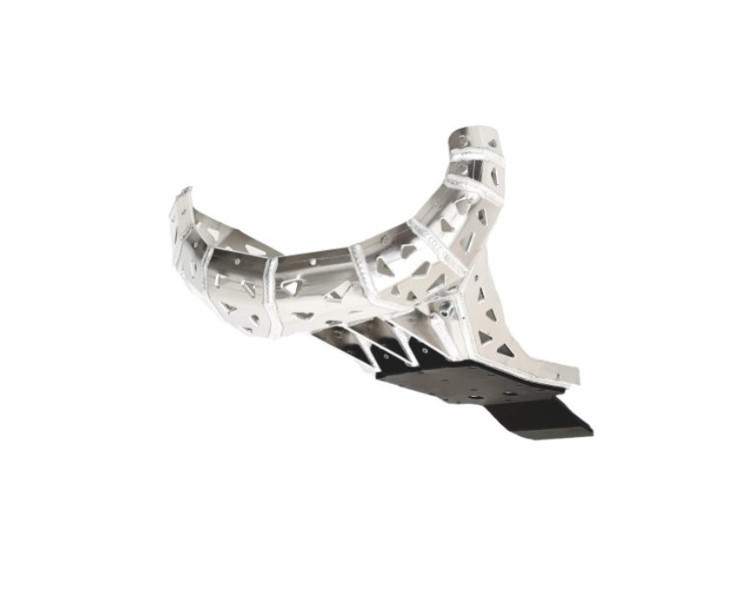 Skid plate with exhaust guard with plastic bottom KTM EXC/XC-W 250/300 24-26/Husqvarna TE 250/300 24-26 P-Tech PK027H