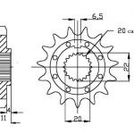 Front sprocket Sherco SEF 250/300 4T 14-20 12 T 853912EE Enduro Expert 909012EE