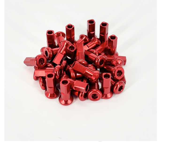 Billet spoke nipples 36 pcs. red Enduro Expert EE7075RD