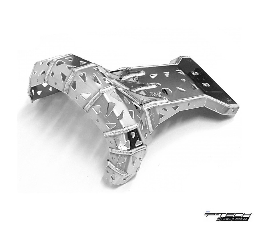 Skid plate with exhaust pipe guard KTM EXC 250/300 07-16/Husqvarna TE250/300 14-16 P-Tech PK001
