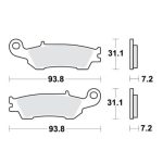 Front sintered brake pads Yamaha YZ 125/250/250F/450F 08-25 Enduro Expert EE02450