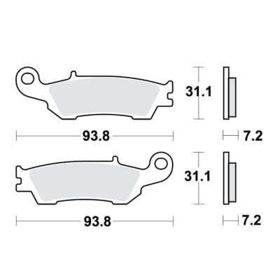 Front sintered brake pads Yamaha YZ 125/250/250F/450F 08-25 Enduro Expert EE02450