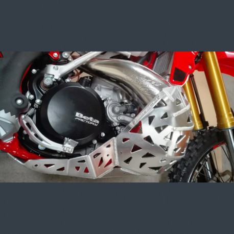 Skid plate with exhaust pipe guard/linkage Beta RR 250/300 13-19 P-TECH PK002B
