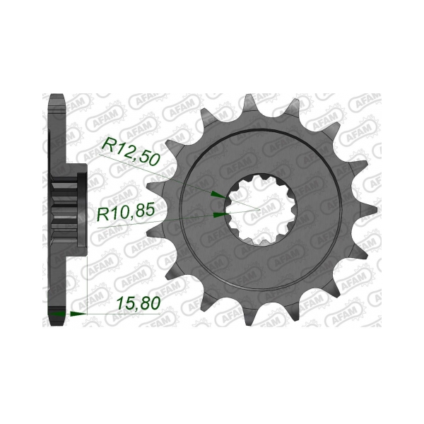 Εμπρός δόντι 15 δόντια / 525 Kawasaki Ninja ZX6R 98- 02