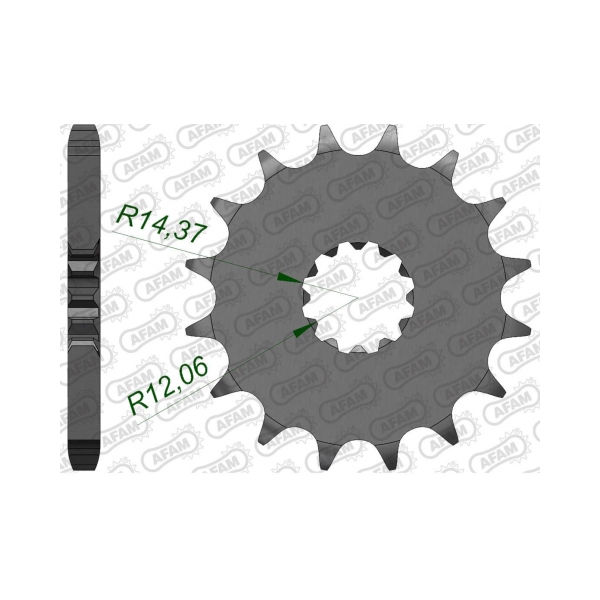 Εμπρός δόντι 17 δόντια / 530 Kawasaki ZZR1400 06-20,ZZR1200 02-05, ZZR1100 93-01, ZR1100 92-02