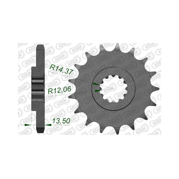 Εμπρός δόντι 17 Δόντι/ 530 Kawasaki ZRX1200 01-07, ZRX1100 97-00, GPZ1100 95- 99