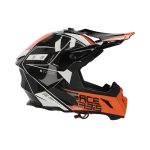 Χαλύβδινο ανθρακικό λευκό/πορτοκαλί κράνος