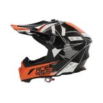 Χαλύβδινο ανθρακικό λευκό/πορτοκαλί κράνος