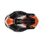 Χαλύβδινο ανθρακικό λευκό/πορτοκαλί κράνος