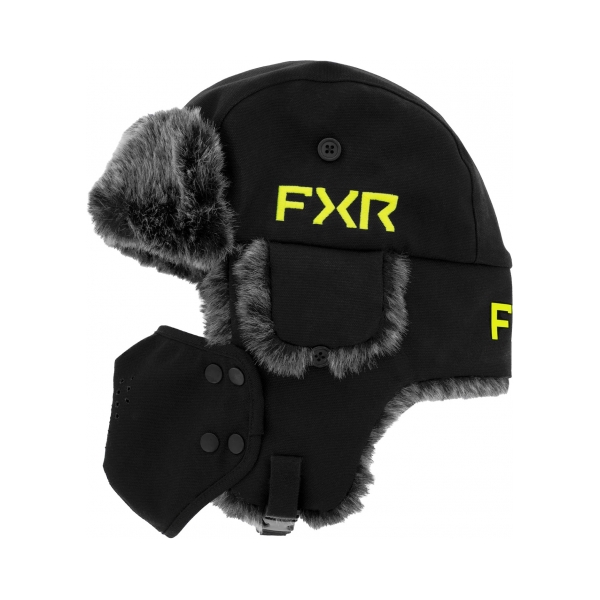 Χειμερινό καπέλο Τράπερ Μαύρο/Χίβις